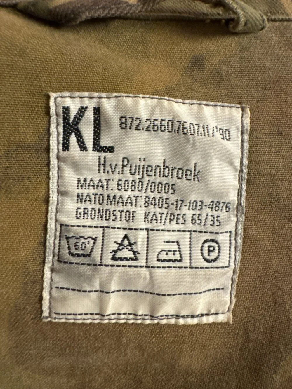 Dutch DPM Camo Field Shirt Jacket – Netherlands Army Surplus Wahler KL‎ Size Med